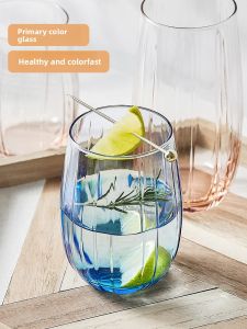 YOGEHOME | Creative Aesthetic Glass Cup for Juice Milk Tea and Water