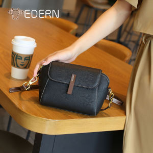 EDERN New TOGO Cowhide Shoulder Bag for Women Fashion Versatile Small Crossbody Bag Genuine Leather Sling Bag Ladies Cellphone Pouch
