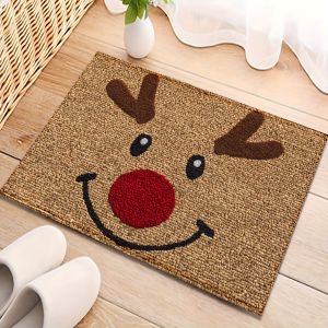 VIKAMA 2D Hoạt Hình Thảm Chùi Chân Polyester Mềm Thảm Trải Sàn Vịnh Cửa Sổ Phòng Khách Thảm Chống Phai Màu Phong Cách Mỹ Trang Trí Nhà Thảm Chào Mừng