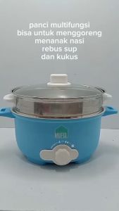 Panci Listrik Pot Goreng Kukus Steamer Keramik Multifungsi & Penggorengan Listrik