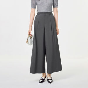 Koradior | Light Slimming Business Casual Wide Leg Trousers