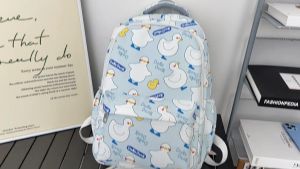 Cặp sách học sinh Balo đi học đi chơi phong cách dễ thương vịt con sắc màu Hàn Quốc vải chống nước đẹp độc rẻ