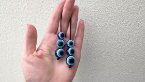 Greek Evil Eye Begleri | Pocket Komboloi | Handmade Amulet Spinner Beads | EDC Fidget Toy for Him Her | Restless Hands Gift