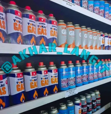 Gas kaleng portable 330g tabung + isi