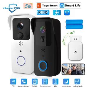 Chuông Cửa WIFI Không Dây 1080P Video Intercom Với Tính Năng Phát Hiện Chuyển Động PIR 5GHz 2.4GHz Camera An Ninh Gia Đình Điều Khiển Ứng Dụng Thông Minh Tuya