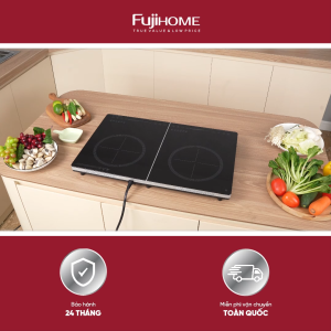 Bếp từ đôi Fujihome IC2123 -Công suất tổng 3500W -Mặt kính Kanger bền đẹp-Cảm ứng vuốt trượt dễ dùng