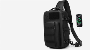 Fenruien New High Quality USB Charging Men Crossbody Bag 11.9 Inch Ipad Storage Bag Outdoor Travel Chest Bag