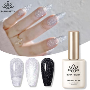 เจลทาเล็บเคลือบเงาสีเงินประกายเจลเล็บแวววาวใสโปร่งแสงแวววาว15มล. สำหรับงานกลางคืน