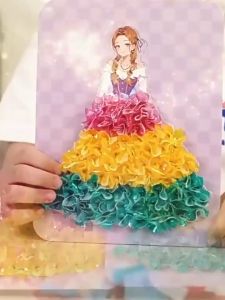 Fabric Art Frenzy for Kids Crafts for Girls Poke Art DIY Toys Princess Dress-up Puncture Painting Sets