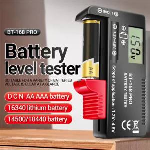 Gaqqee | Máy Kiểm Tra Pin Kỹ Thuật Số BT-168 PRO Hiển Thị Mức Pin Cho Pin AA AAA C N Kích Thước 1 2 5 7 - Dụng Cụ Điện Gia Dụng
