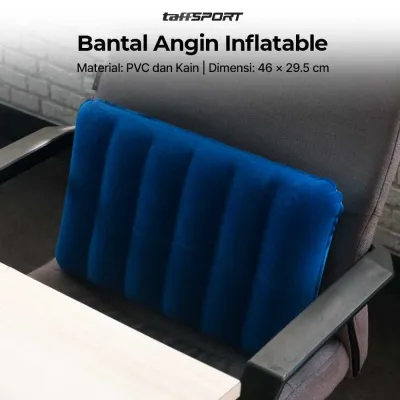 TaffSPORT Bantal Angin Inflatable PVC Portable Neck Pillow High Rest H0T019