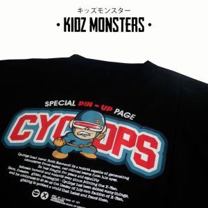 Tshirt garasi rebel /kaos kidzmonters cyclops/kaos distro /kaos pria-wanita