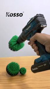 jc KOSSO  ชุดแปรงขัด ทำความสะอาด ที่ขัดห้องน้ำ อเนกประสงค์ 3 ตัว (ขนแปรงปานกลาง) รุ่น TACM3001 ( 3 Pcs Medium bristle brush set ) 538 FSA พร้อมส่ง