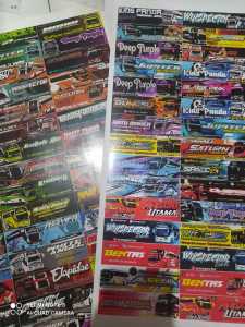 2 LEMBAR STIKER LOGO BUS BASURI MOTIF BARU ISI 45 / STIKER BUS BASURI  VIRAL / STIKER MOTIF BARU