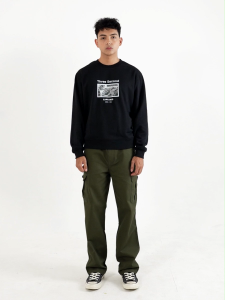 3Second Jaket Pria Crewneck Sweatshirt Regular Fit Fleece Captured OL-C050425