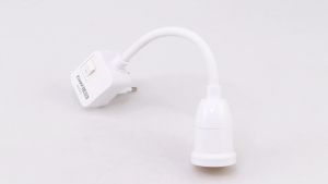 COD Cepat Fitting Pitting Lampu Bohlam LED EU Plug 220V 25A E27 with Switch TaffLED / Dudukan Lampu Belajar Kamar - HF-666