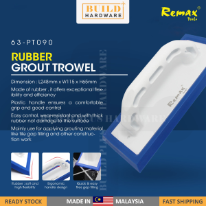 REMAX Rubber Grout Trowel (Blue) 63-PT090 248 × 115mm 橡胶抹泥板 Kikisan Grout Getah Trowel Getah