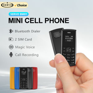 SERVO | SERVO BM01 Ultra Mini Mobile Phone 2 SIM Card Wireless Dialer Magic Voice Bluetooth Sync Blacklist 2G Compact Button Cellphones