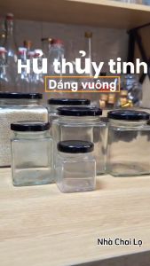 Hủ Thủy Tinh Vuông - Lục Giác - Tròn 50Ml 100Ml 200Ml 280Ml 380Ml 500Ml 730Ml Có Nắp Đậy Kín Hơi