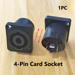 1/2/5/10PCS 4Pin Speakon Connector Panel Mount Female Socket 4Pin Audio Video Power Cable Adapter Jack For Speaker Sound System