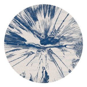 VIKAMA Wabi Sabi Tree Ring Texture Round Rug Abstract Concentric Circle Circular Carpet Non Slip Study Chair Floor Mat