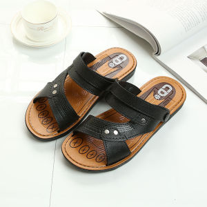 JIFANPAUL | Leather Casual Thick Sole Two-in-One Sandals