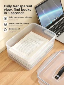MRUN | Transparent Handle Large Capacity Book Storage Box