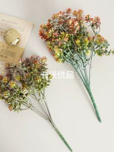 Đạo Cụ Hoa Phong Cách Cổ Điển 7 Nhánh Để Trang Trí Nhà Đám Cưới Cảnh Quan Tường Cây Hoa Nhựa Thủ Công DIY