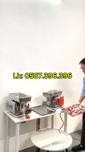 Máy xay đùn thịt để bàn mini ATS900 xay thịt cua cá ốc tôm xay đùn 4 cỡ xay 4 dao theo máy