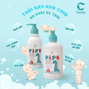 Sữa Tắm & Gội Ngừa Rôm Sảy C-DETOX PiPo Top To Toe chai 450mL