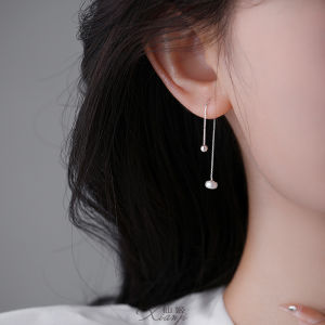 Fashionable Pure Silver Pearl Earrings Detachable Tassel Fresh out New 2023 Womens Jewelry Earring Hoops Drop Earrings