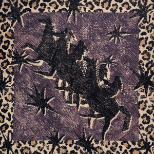 Soft Four-sided Structure Hippie Headscarf Square Scarf Three Colors Horse Year Retro Style Accessory for Boys Physical Youth