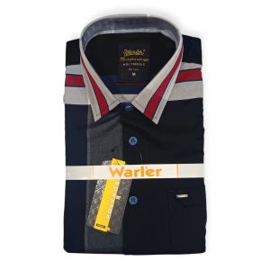 Kemeja WARLER PREMIUM Motif Lengan Pendek & Panjang Size M L XL Pria Dewasa
