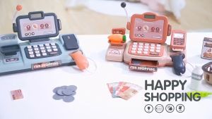 Supermarket Shopping Simulates Real Casher Toys With Scanner And Sound Pretend Play Education Toys