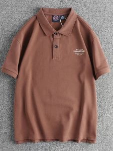 Áo Thun Polo Cổ Polo Cổ Điển Mỹ Dáng Rộng Mùa Hè Cỡ Lớn 300 Pound Thời Trang Thoải Mái Đa Năng Cho Thanh Thiếu Niên