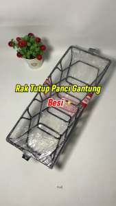 Rak Tutup Panci Gantung 5 Susun Bahan Besi Kuat Kokoh Tahan Karat