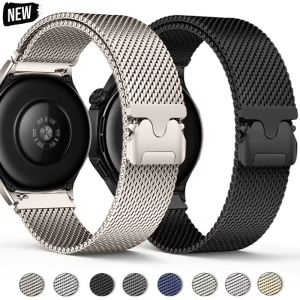 18/20/22mm Milanese Magnetic Loop Strap for Huawei Watch GT6Pro GT5Pro 46mm Metal Parachute Buckle for Samsung Galaxy Watch 7 65