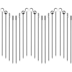 Cocktail Picks Appetizer Stainless Steel Skewers For Toothpicks Sticks Fruit Metal Toothpick Martini Stick Fancy Garnish Olive