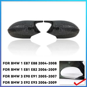 Pair Horn Shape M3 Style Car Rear View Mirror Cover Cap For BMW E90 E91 2005-2007 E92 E93 2006-2009 E80 E81 E87