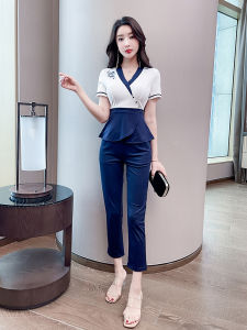 Elegant Beauty Salon Work Uniform Set High-End Health Care Massage Parlor Traditional Chinese Style Foot Bath Technician Suit