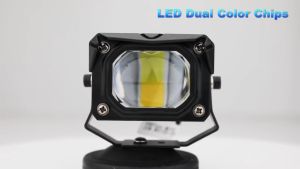 2PCS 40W mini driving light V7 Pro high/low beam white and yellow LED headlights Korea LED chip