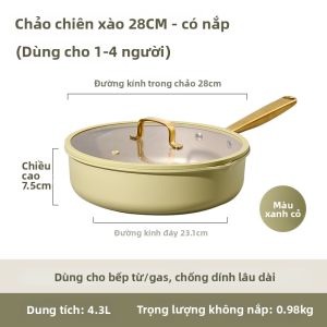 CAROTE | Chảo Chiên Sâu Không Dính Titanium cho Bếp Từ