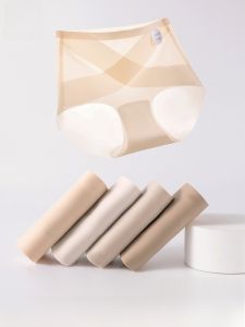 MiiOW | High Waist Ice Silk Abdomen Control Womens Underwear Triangle Panties Anti-Bacterial Seamless Boost Hip Powerful Abdomen In  