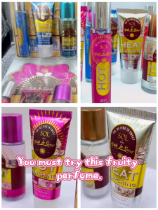 【Fans tone】Pink In Sweet High Quality Body Lotion Body Mist 3pcs/set Women Perfume Body Mist Gift Set
