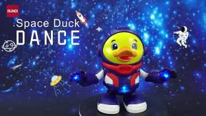 Mainan Dancing Duck Robot Space Astronot Anak Bebek Menyala Bergerak Musik