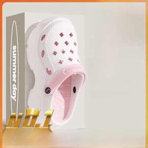 Thick Bottom Sandals Womens Summer Outdoor Wear 2024 New Funny Cover Head Beach Anti-Slip Two-Way Slippers Female Big Eyes