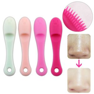 Facial Cleaning Silicone Nose Brush Wash Face Clean Pores Blackheads Acne Exfoliating Massage Beauty Tool Pet Multi-function Toothbrush Finger Nose Brush
