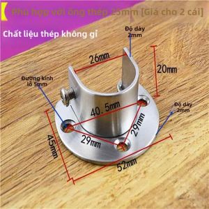 ZHENTAIYUAN | Stainless Steel Closet Rod Fixing Flange Mount