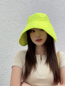 Cool breathable sun-proof and sunshade hat for women to protect against ultraviolet rays. Summer cycling trip wide-brimmed cylindrical hat sun hat