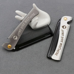 หวีสแตนเลสพับได้หวีไฟฟ้าหวีพกพาสำหรับทั้งหญิงและชายหวีจัดแต่งทรงผมหัวน้ำมันหวีพกพาหวีใช้ภายนอกขนาดเล็กทนทานเป็นพิเศษ